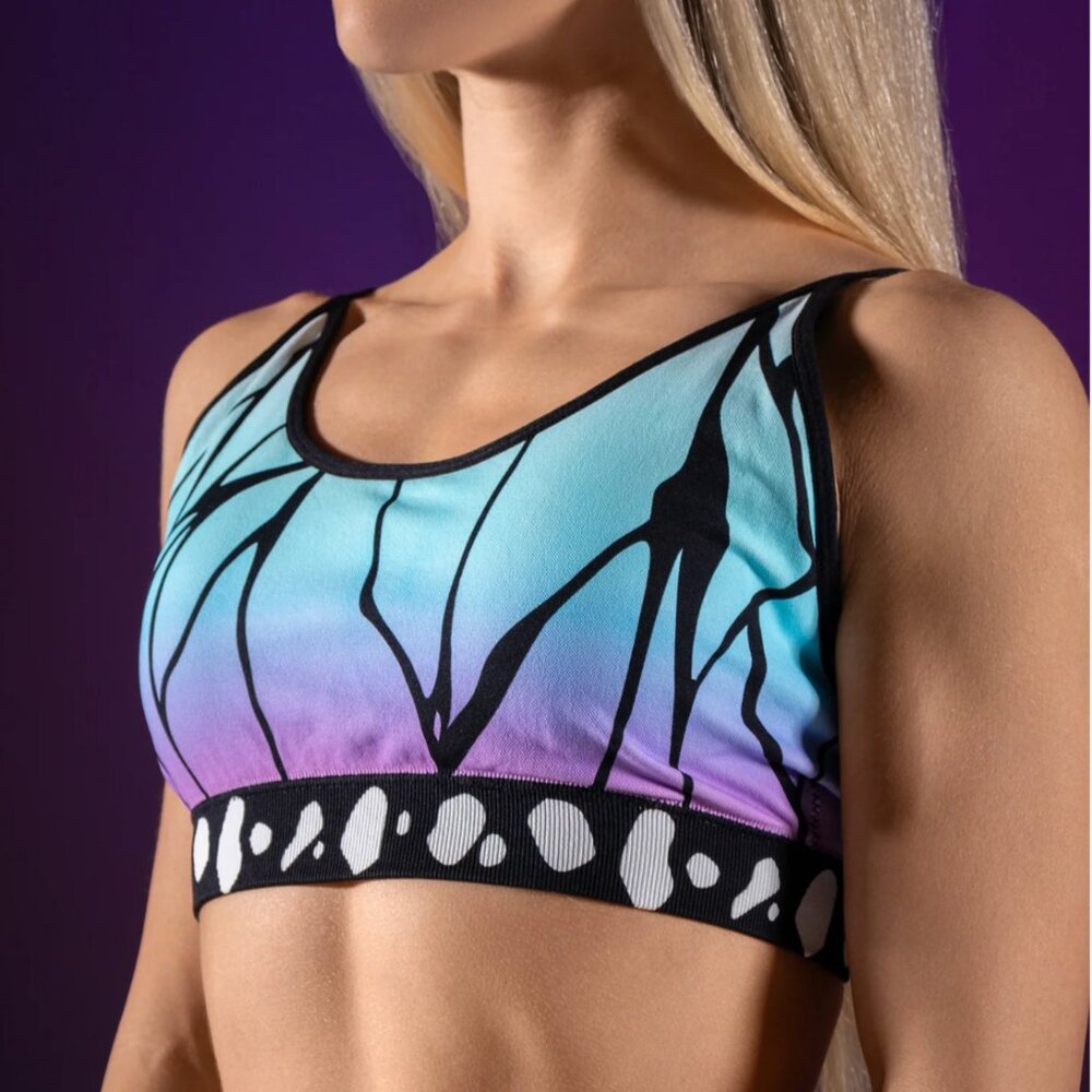 Invicta Kuru Butterfly Seamless Sports Bra, M NWT